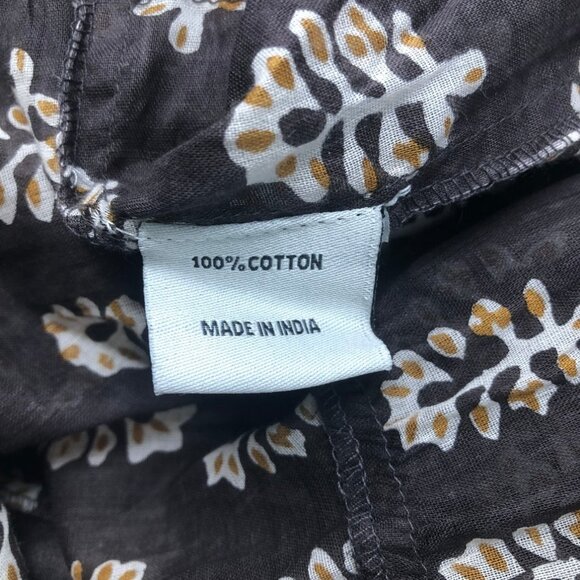 Daughters Of India Chaaya Eggplant Maxi Dress Size XS Brown Block Print - Picture 8 of 9